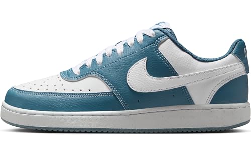 NIKE Damen Court Vision Low Next Nature Sneaker, White/Smokey Blue, 43 EU von Nike