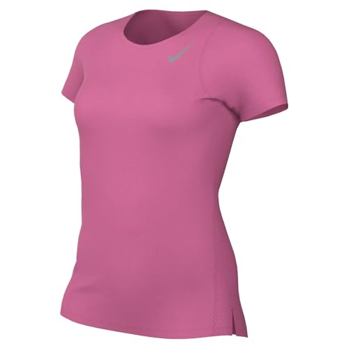 NIKE Damen Nk Fast Df Ss T-Shirt, Rosa, XL von Nike