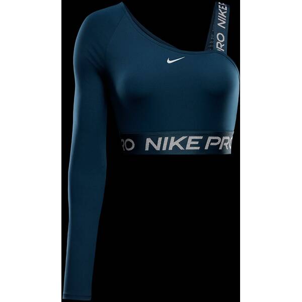 NIKE Damen Shirt Pro Shine Dri-FIT Asymmetrical Cropped Top von Nike