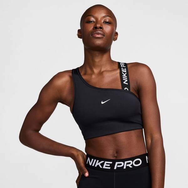 NIKE Damen Shirt Pro Swoosh Asymmetrical Medium-Support Padded Sports Bra von Nike
