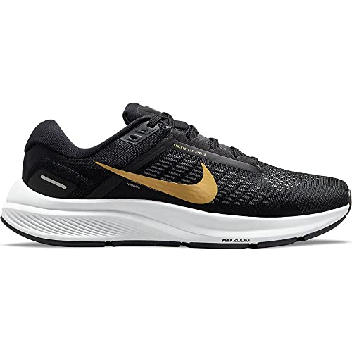Nike Damen W Air Zoom Structure 24 Sneaker, Black MTLC Gold Coin Anthr, 37.5 EU von Nike