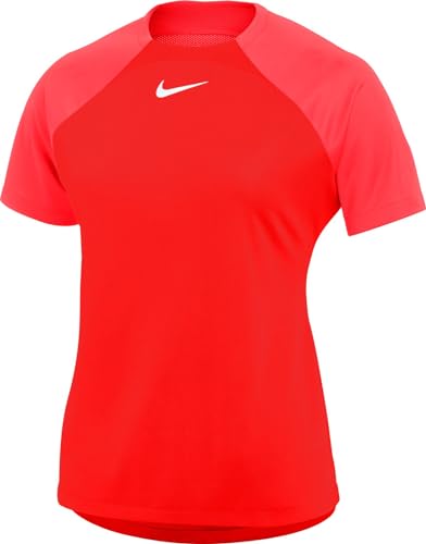 NIKE Damen W NK DF ACDPR SS TOP K T-Shirt, University Red/Bright Crimson/White, L von Nike