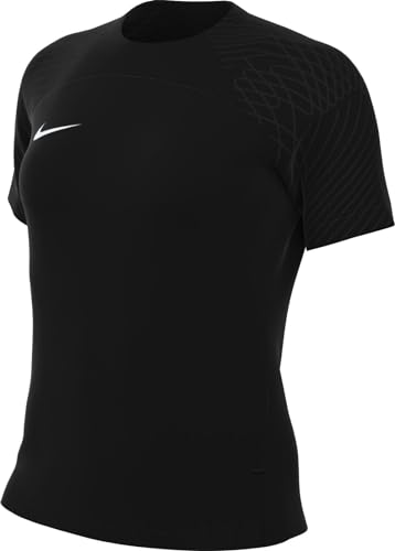 NIKE Damen W NK DF STRKE III JSY SS T-Shirt, Black/Black/Black/White, L von Nike