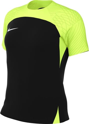 NIKE Damen W NK DF STRKE III JSY SS T-Shirt, Black/Volt/Volt/White, S von Nike