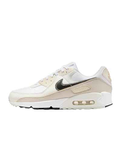 NIKE Damen WMNS AIR MAX 90 Sneaker, White Flat Pewter Lt Orewood BRN, 42.5 EU von Nike