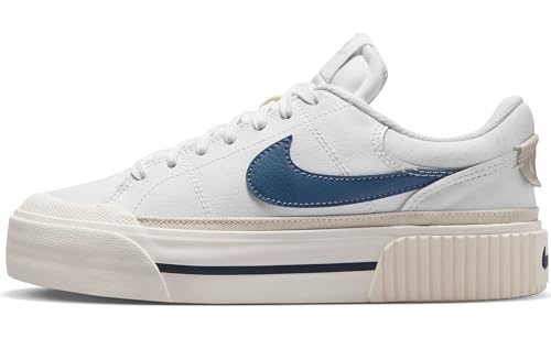 NIKE Damen WMNS Court Legacy Lift Niedrig, Weiß/Blau (White Diffused Blue Lt Orewood BRN Sail), 37.5 EU von Nike