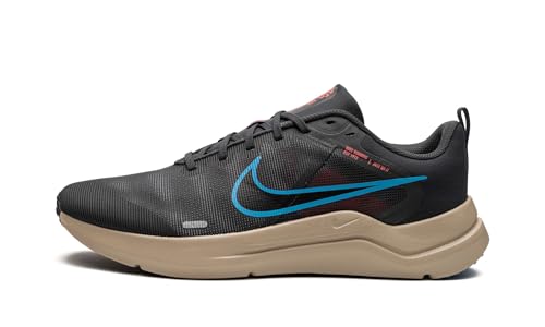 Nike Downshifter 12 Herren Running Trainers DD9293 Sneakers Schuhe (UK 8 US 9 EU 42.5, Dark Smoke Grey Laser Blue Khaki 008) von Nike