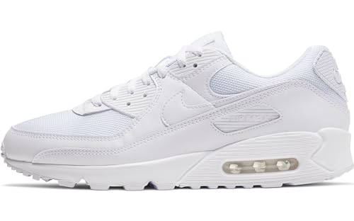 NIKE Herren AIR MAX 90 Sneaker, White/White-White-Wolf Grey, 43 EU von Nike