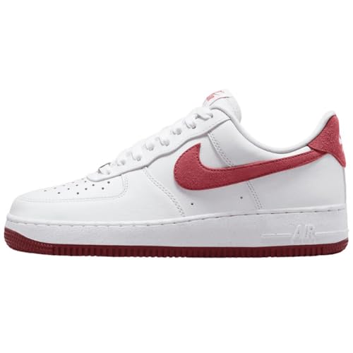 NIKE Herren Air Force 1 '07 Sneaker, White Adobe Team Red Dragon Red, 42.5 EU von Nike