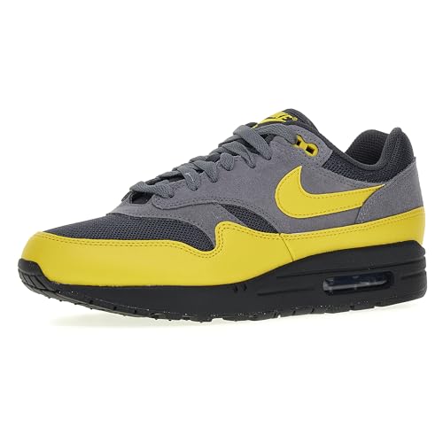NIKE Herren Air Max 1 Essential Sneaker, Anthracite Bright Citron Smoke Grey, 43 EU von NIKE