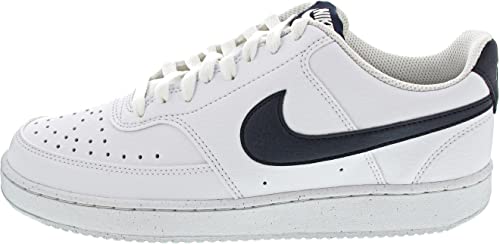 NIKE Herren Court Vision Low Next Nature Sneaker, Weiße/Mitternacht Marine, 38.5 EU von Nike