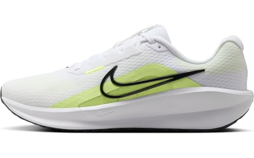 NIKE Herren Downshifter 13 Sneaker, White/Black-Lt Lemon Twist-Volt, 44.5 EU von NIKE