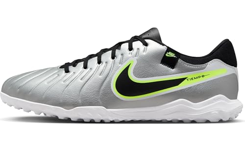 NIKE Herren Legend 10 Academy TF Sneaker, Metallic Silver Black Volt, 41 EU NIKE Herren Legend 10 Academy TF Sneaker, Metallic Silver Black Volt, 41 EU von Nike