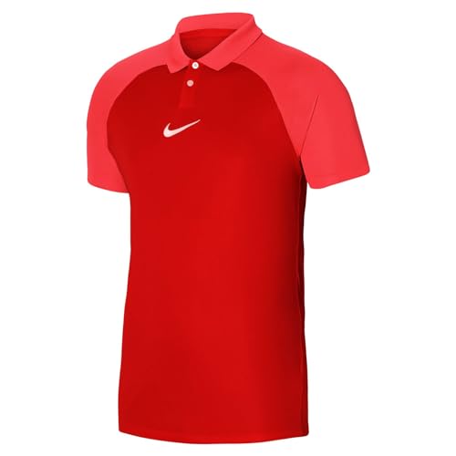 NIKE Herren M NK DF ACDPR SS K Polo Shirt, University Red/Bright Crimson/White, L von Nike