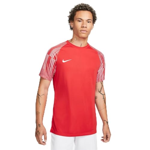 NIKE Herren M NK DF Academy JSY SS T-Shirt, rot-weiß, L von NIKE