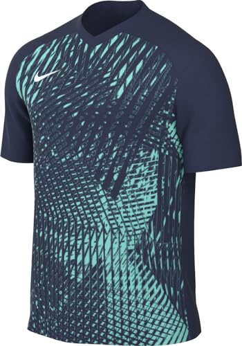 NIKE Herren M NK DF PRCSN VI JSY SS T-Shirt, Midnight Navy/Hyper Turq/White, S von Nike