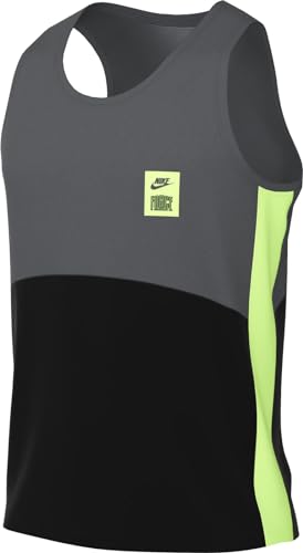 NIKE Herren M NK DF STRTFV JSY T-Shirt, Iron Grey/Black/Barely Volt/Iron Gr, Large von Nike