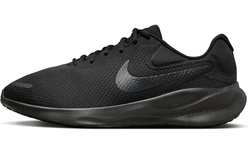 NIKE Herren Revolution 7 Wide Niedrig, Schwarz, 42.5 EU Weit von Nike