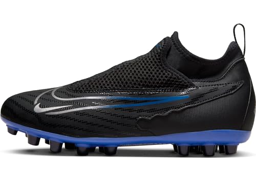 NIKE JR Phantom GX Academy DF AG Sneaker, Black/Chrome-Hyper ROYAL, 36.5 EU von Nike