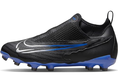 NIKE JR Phantom GX Academy DF FG/MG Sneaker, Black/Chrome-Hyper ROYAL, 38 EU von Nike