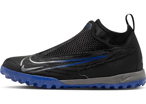 NIKE JR Phantom GX Academy DF TF Sneaker, Black/Chrome-Hyper ROYAL, 33.5 EU von Nike