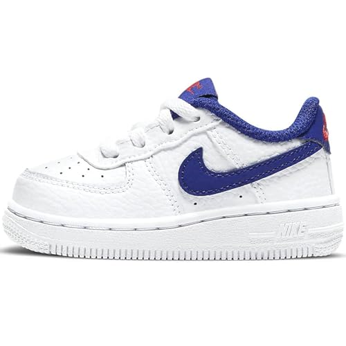 NIKE Jungen Force 1 (Ps) Basketballschuhe, White Deep Royal Blue University Red, 3 US Toddler von Nike