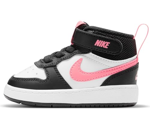 Nike Court Borough Mid 2 (TDV) Sportschuh, Schwarz Weiß Black Sunset Pulse White, 26 EU von Nike