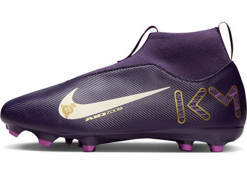 NIKE Jungen Unisex Kinder Jr. Mercurial Superfly 10 Academy Kylian Mbappé Sportschuhe, Grand Purple/Pale Ivory, 33.5 EU von Nike