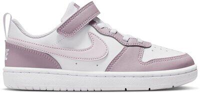 NIKE Kinder Freizeitschuhe COURT BOROUGH LOW RECRAFT (PS) WHITE/VENICE-PLUM FOG-WHITE - Gr. - 34 von Nike