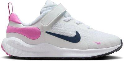 NIKE Kinder Laufschuhe REVOLUTION 7 (PSV) WHITE/MIDNIGHT NAVY-PLAYFUL PINK - Gr. - 31.5 von Nike