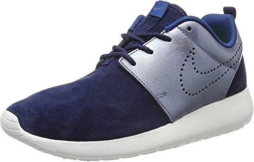 NIKE Roshe One Premium Suede Damen Sneakers, Mehrfarbig (Navy/Metallic-Blau Dusk), 37.5 EU von Nike