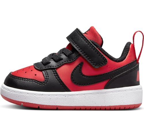 NIKE Unisex Kinder Court Borough Low Recraft (Td) Sneaker, University Red Black White, 17 EU von Nike