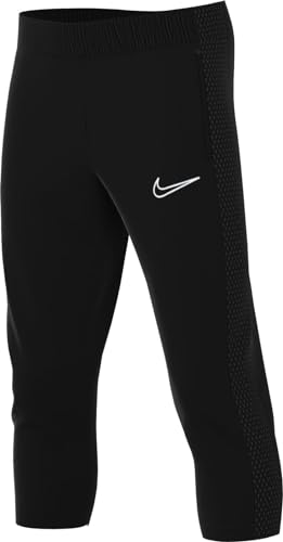 NIKE Unisex Y NK DF ACD23 3/4 KP Pants, Black/Black/White, XS von Nike