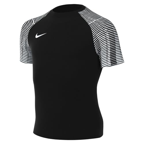 NIKE Unisex Y NK DF Academy JSY SS T-Shirt, Black/White/White, 10-12 Jahre von Nike