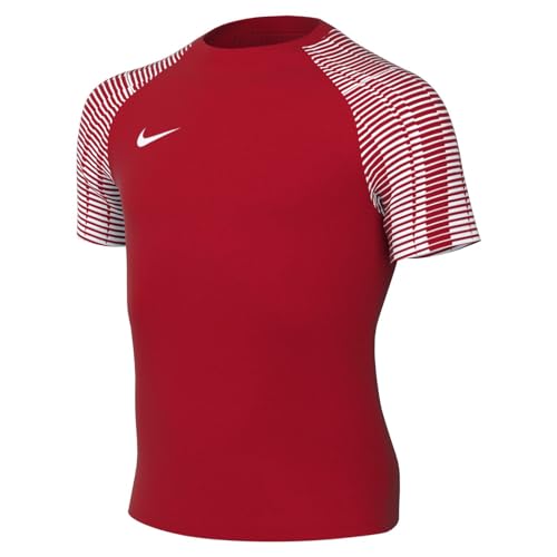 NIKE Unisex Y NK DF Academy JSY SS T-Shirt, University Red/White/White, 12-13 Jahre von Nike