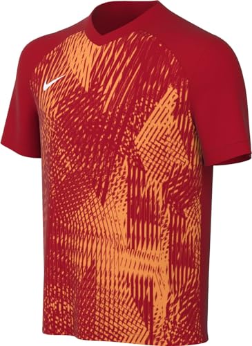 NIKE Unisex Y NK DF PRCSN VI JSY SS T-Shirt, University Red/Bright Citrus/White, XS von Nike