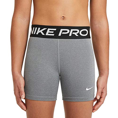 NIKE Women's G NP DF 3IN Short Pants, Carbon Heather/Weiß, S von Nike