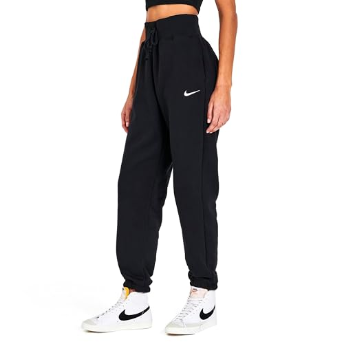 NIKE Women's W NSW PHNX FLC HR OS Pants, Schwarzes Segel, S Corto von Nike