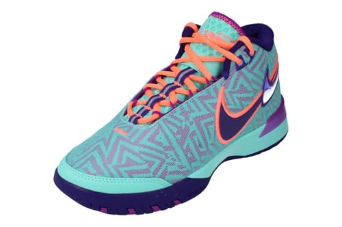 NIKE Zm Lebron NXXT Gen Ampd Basketballschuhe für Herren, Hyper Turquoise Vivid Purple 300, 40.5 EU von Nike