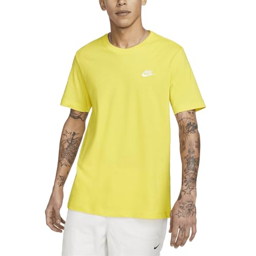 Nike Herren NSW Club T-Shirt, Opti Gelb, S/M von Nike