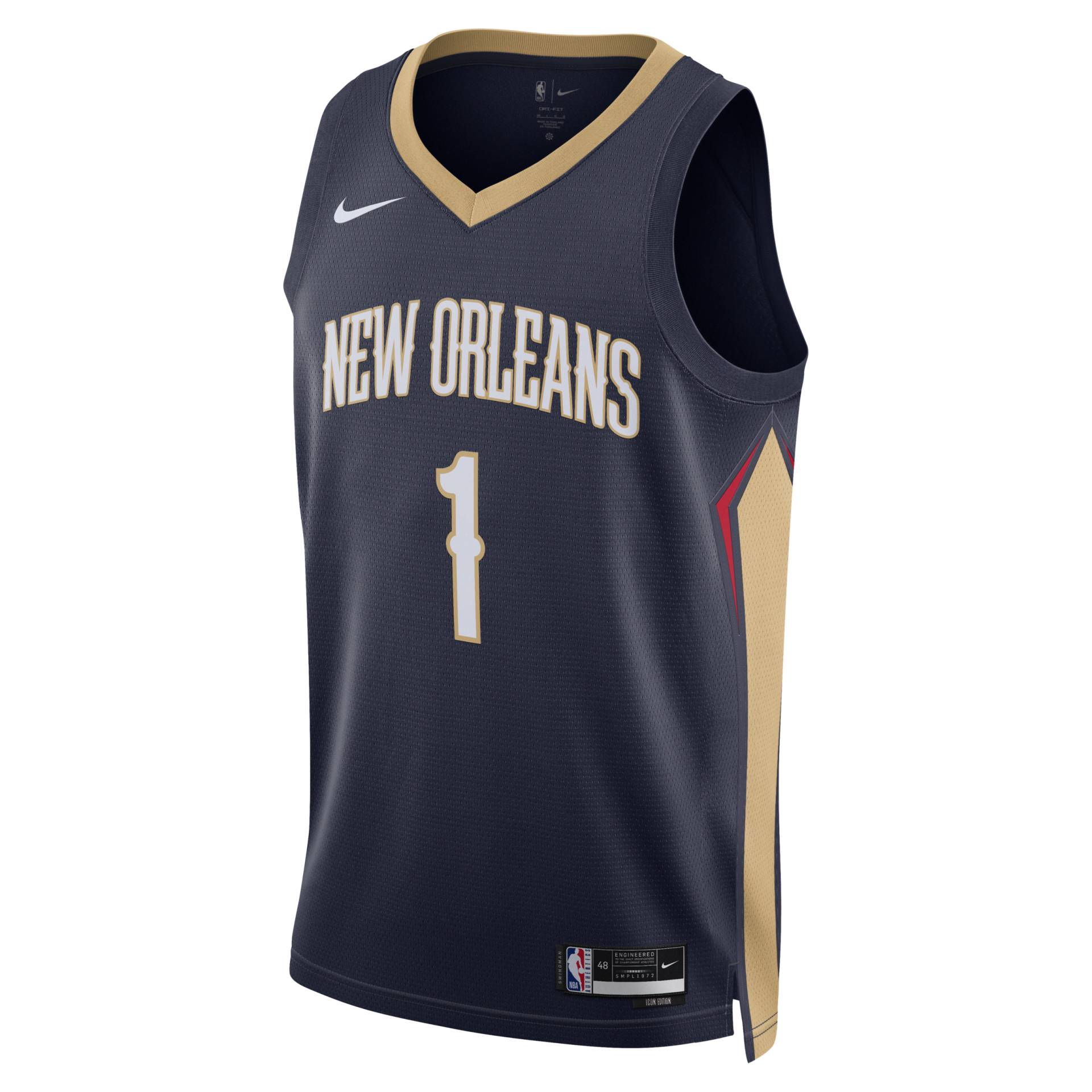 New Orleans Pelicans Icon Edition 2022/23 Nike Dri-FIT NBA Swingman Trikot für Herren - Blau von Nike