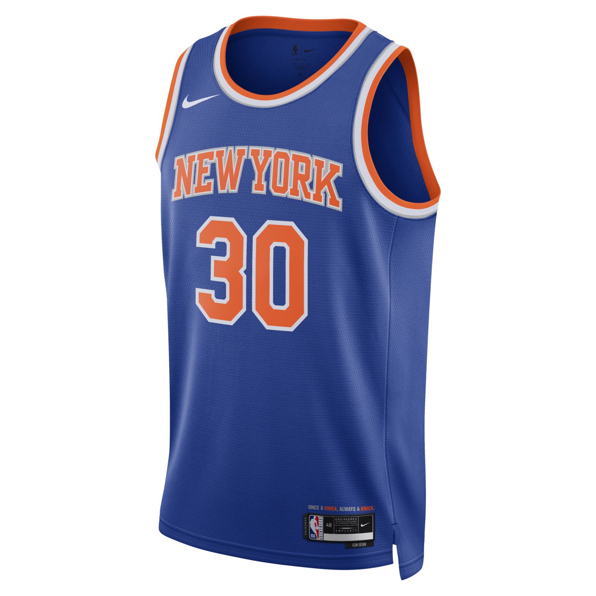 New York Knicks Icon Edition 2022/23 Nike Dri-FIT NBA Swingman Trikot für Herren - Blau von Nike