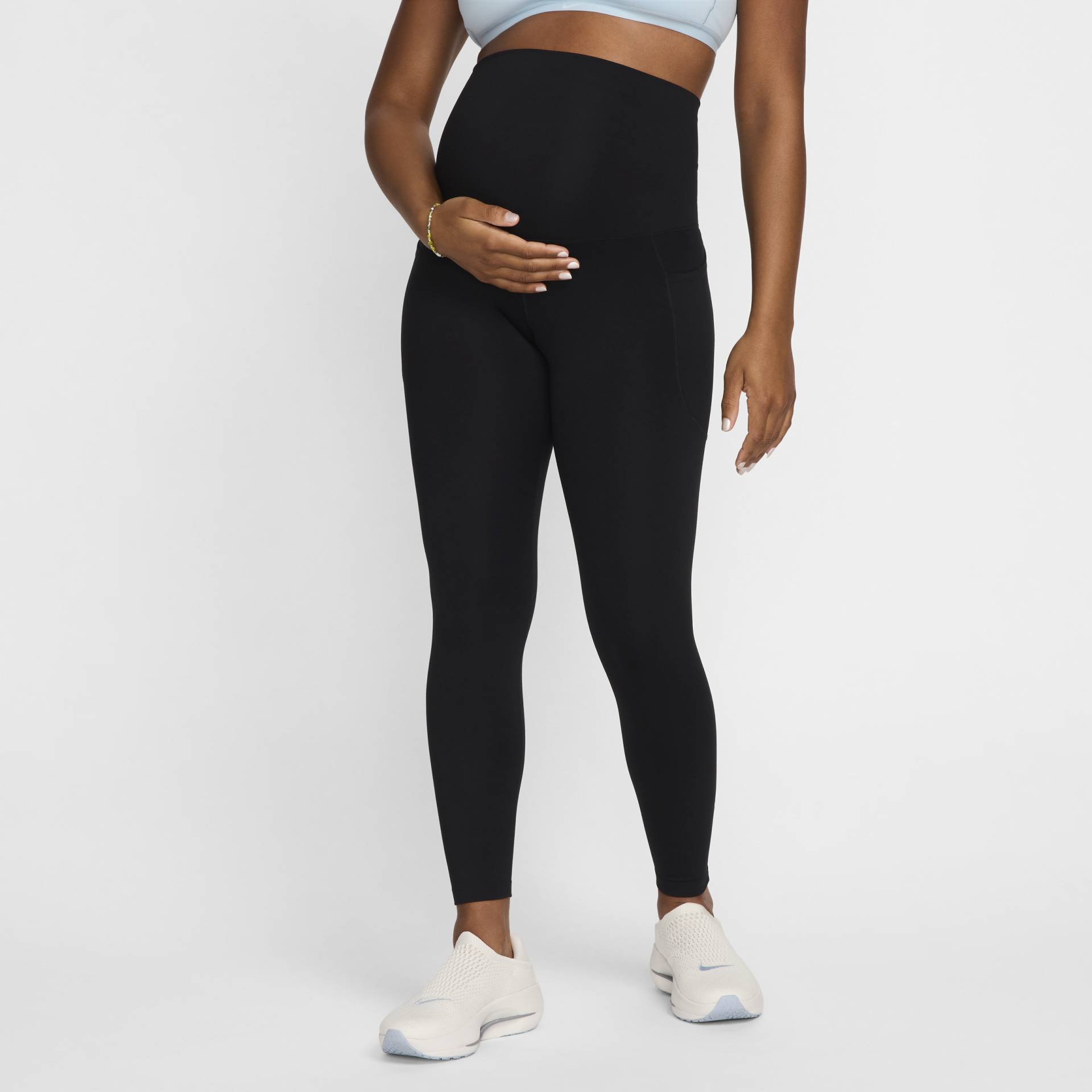 Nike (M) One 7/8-Leggings mit hohem Bund und Taschen für Damen (Schwangere und Mütter) - Schwarz von Nike