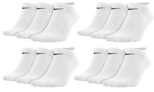 Nike 12 Paar Everyday Lightweight Sneakersocken Socken Weiß Schwarz SX7679, Farbe:Weiss, Socken Neu:38-42 von Nike