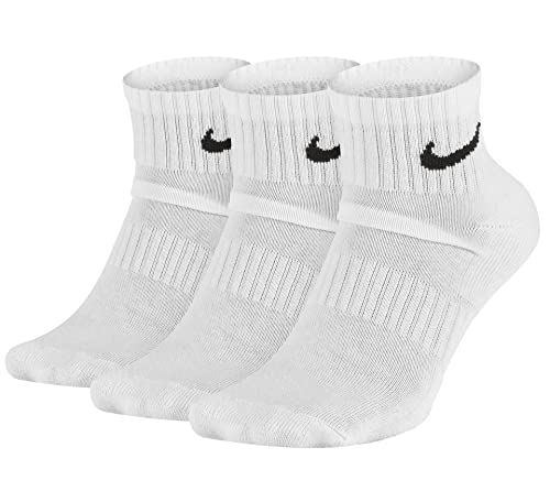 Nike 15 Paar Herren Damen Kurze Socke Knöchelhoch Weiß Schwarz Sparset SX7667 Sportsocken Größe 34 36 38 40 42 44 46 48 50, Größe:46-50, Sockenfarbe:12 Paar weiss 3 Paar schwarz von NIKE