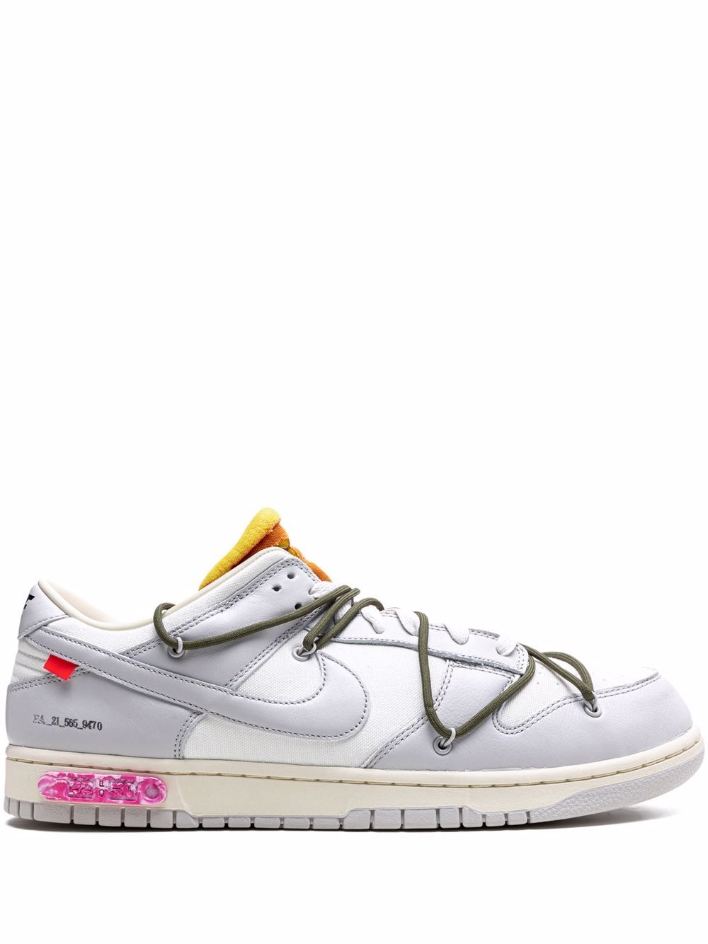 Nike X Off-White x Off-White Dunk Low Lot 22 Sneakers - Grau von Nike X Off-White