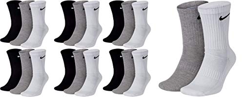 Nike 20 Paar Socken Lang Weiß Schwarz oder Bunt Gemischt Tennissocken Set Paket Bundle, Größe:46-50, Sockenpakete:20 Paar bunt von Nike
