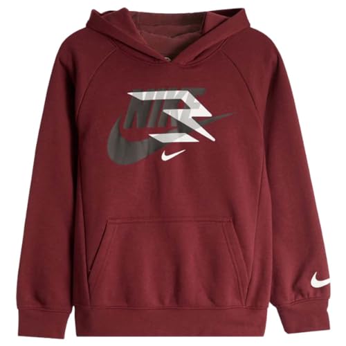 Nike 3Brand Jungen Sweatshirt mit Kapuze Big Mashup Rot Größe L (147-158 CM) Code 9Q0870-R6R, rot, 12-13 Jahre von Nike