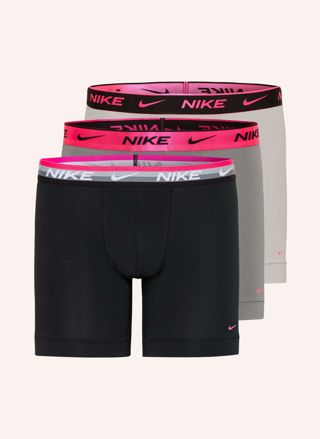 Nike 3er-Pack Boxershorts Dri-Fit Everyday Cotton Stretch grau von Nike