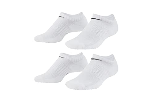 Nike 6 Paar Everyday Cushioned Sneakersocken Socken Weiß Schwarz Unisex SX7673, Farbe:Weiss, Socken Neu:42-46 von Nike
